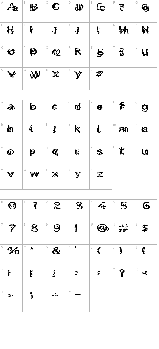 MixUpExtended character map