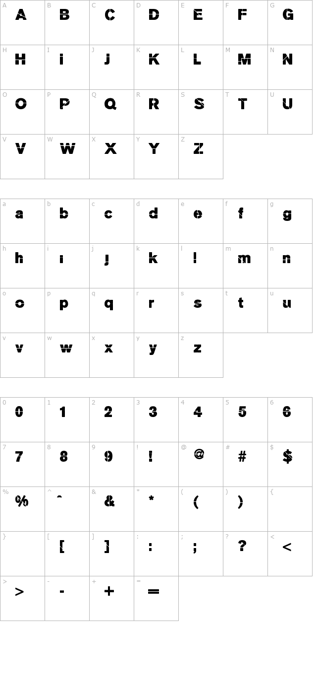 mk-stencil-sans-black character map