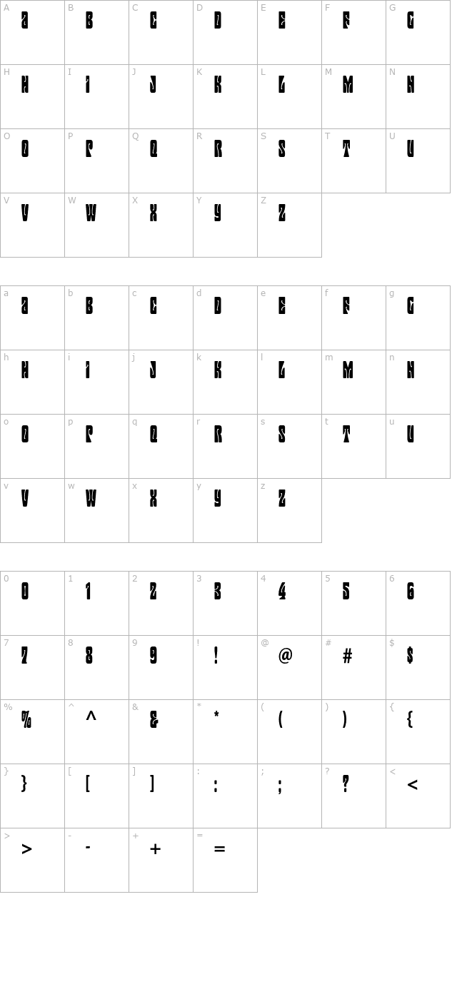 mojostd character map