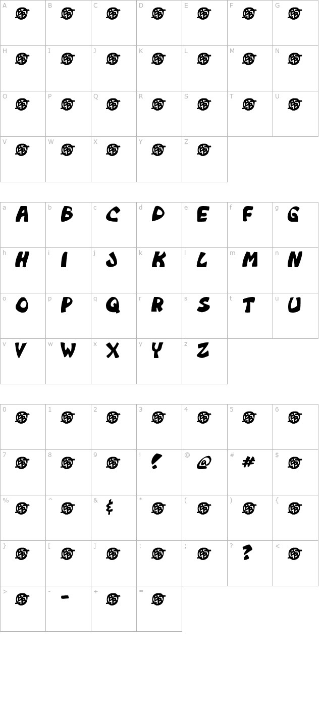 Monkeyboy character map