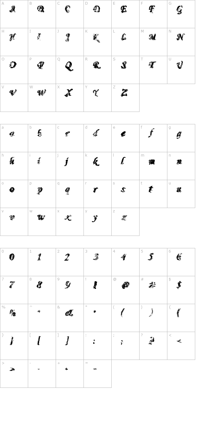 mono-madness character map