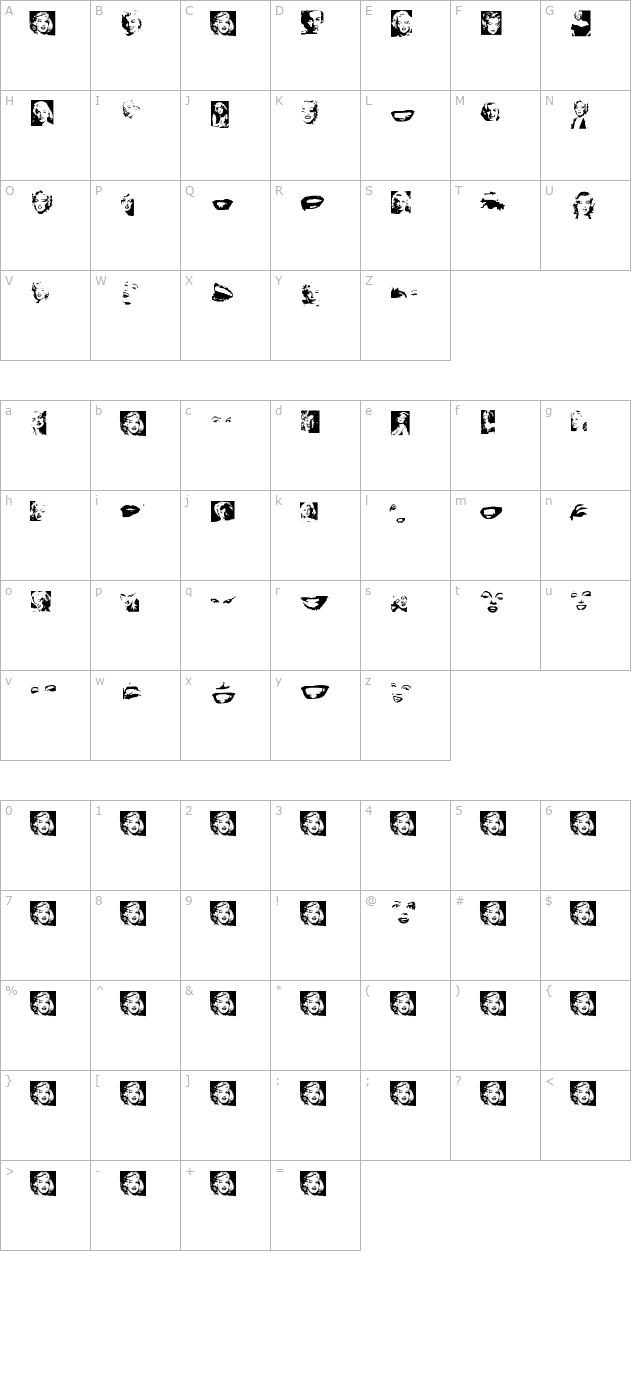 Monroe Dingbats character map