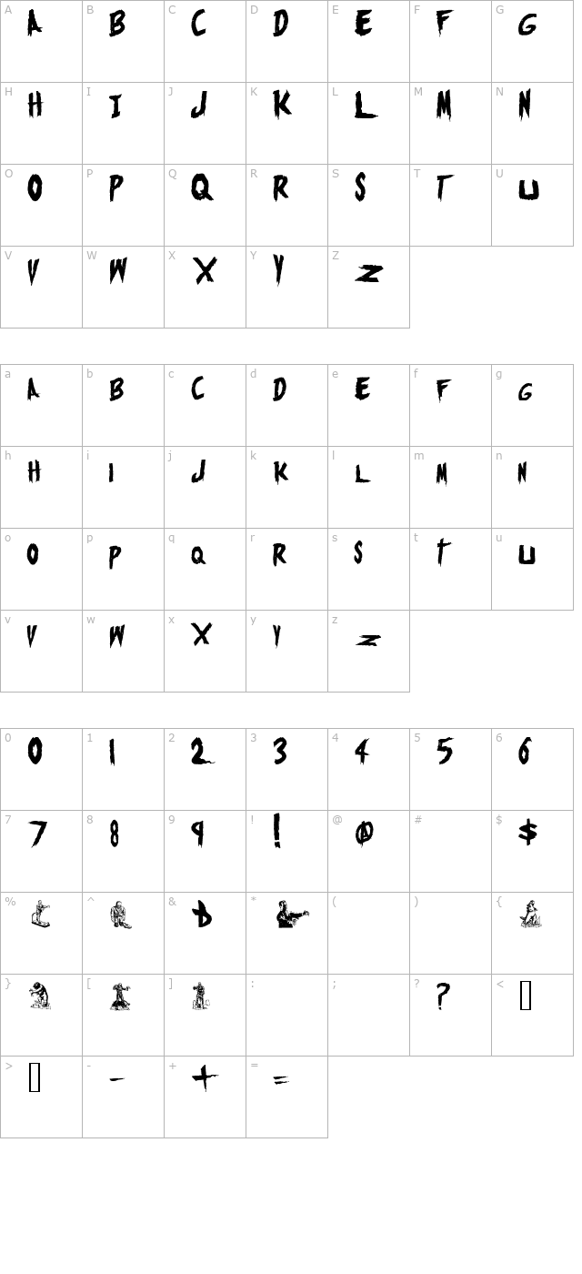 Monsters Attack! character map