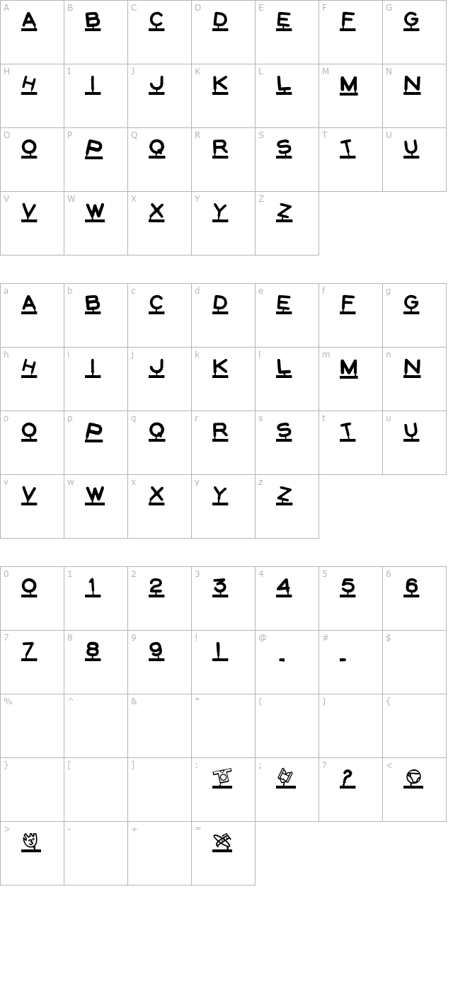 Montaplex-Regular character map