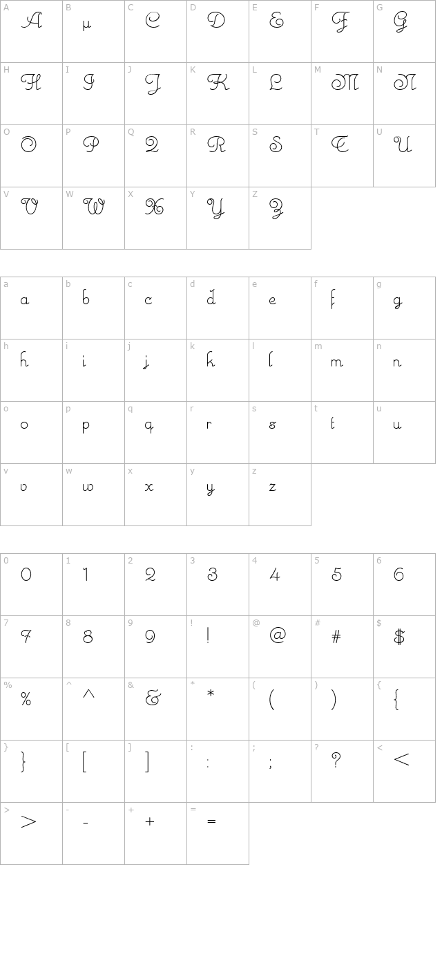 montecarloscriptnf-medium character map