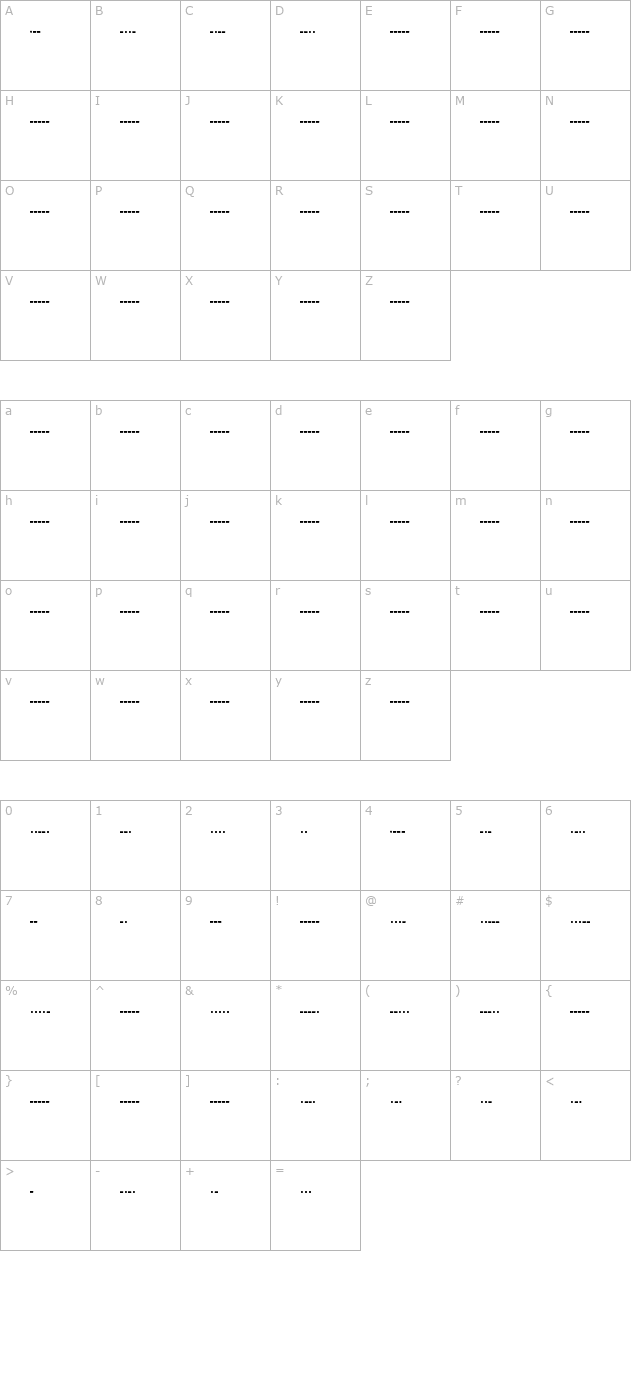 morse-code character map