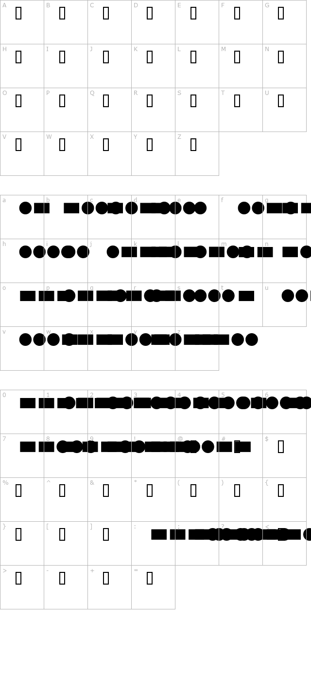 morsig character map