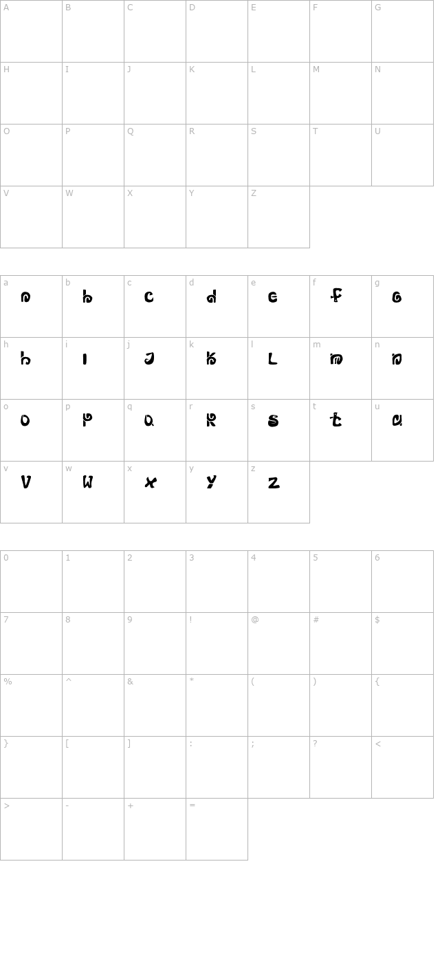 MortumZeBirdz character map