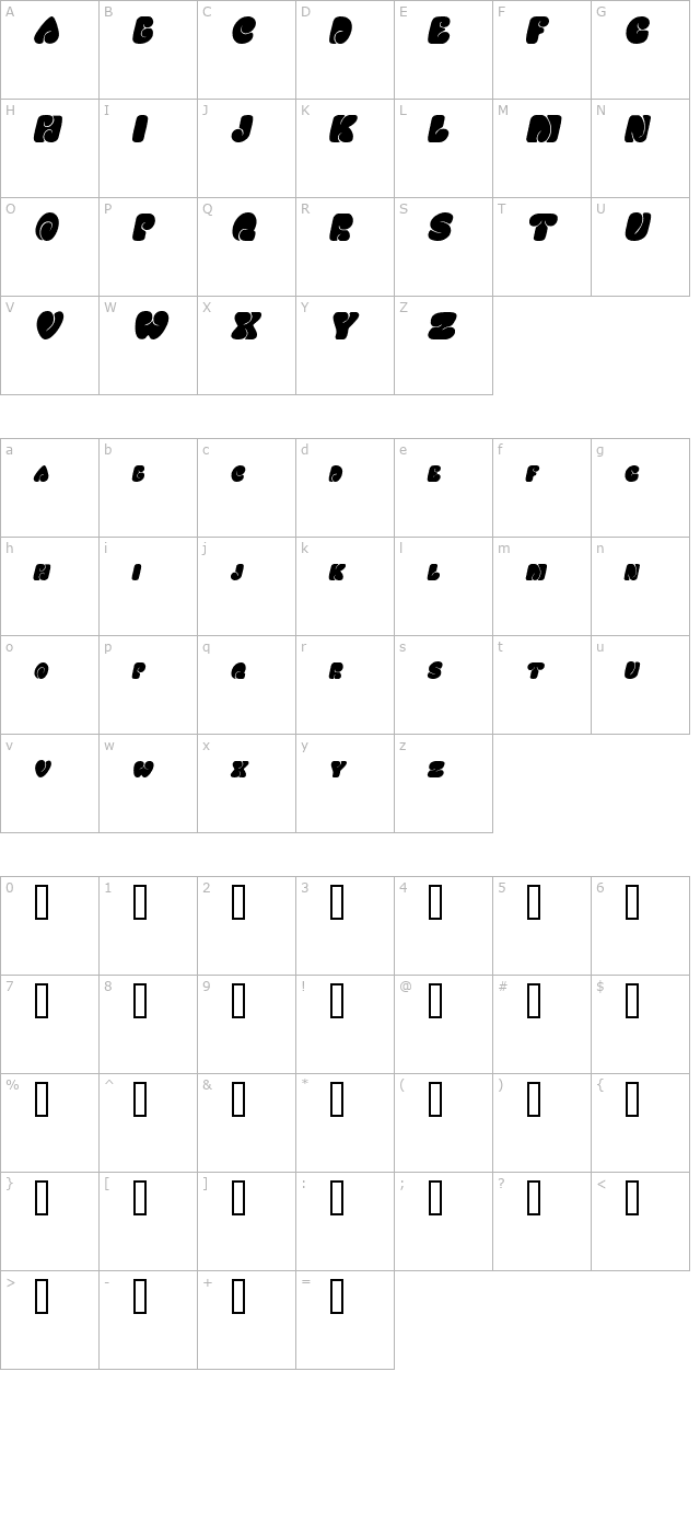 motherhooddisplayscapsssk-italic character map