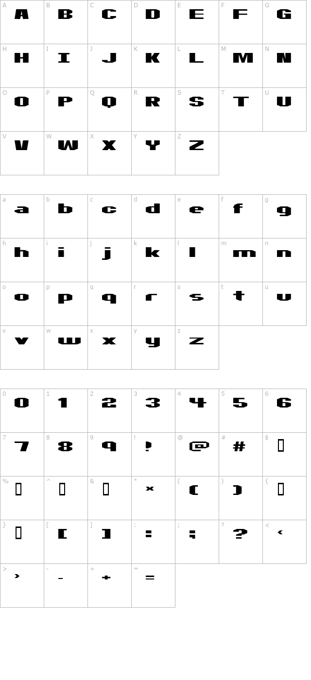 Motorcycle Emptiness character map