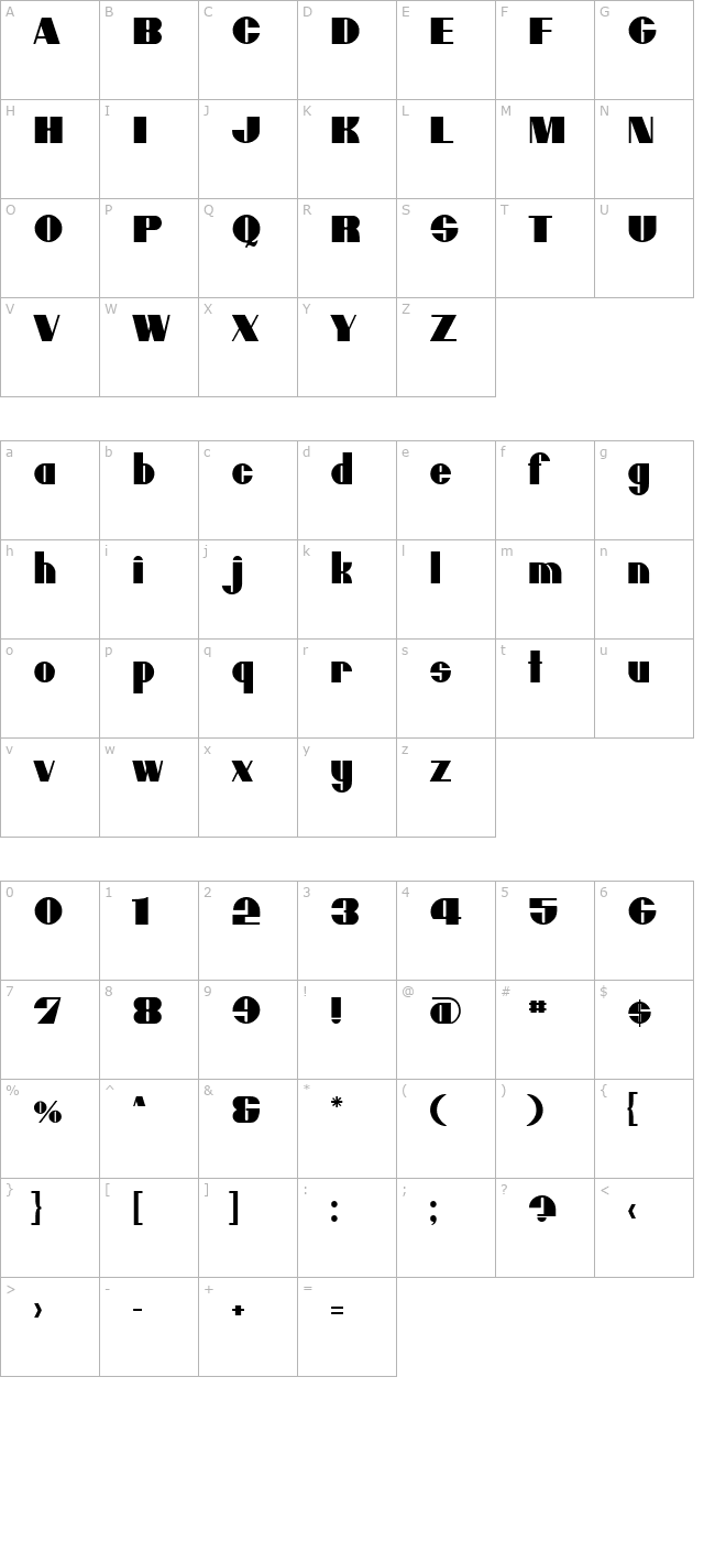 moxie-r character map