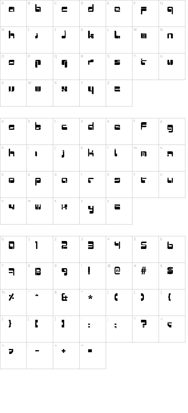 mr-quicke character map