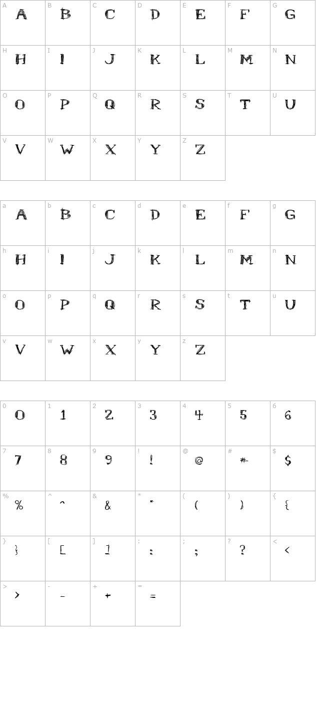 Mr.B character map