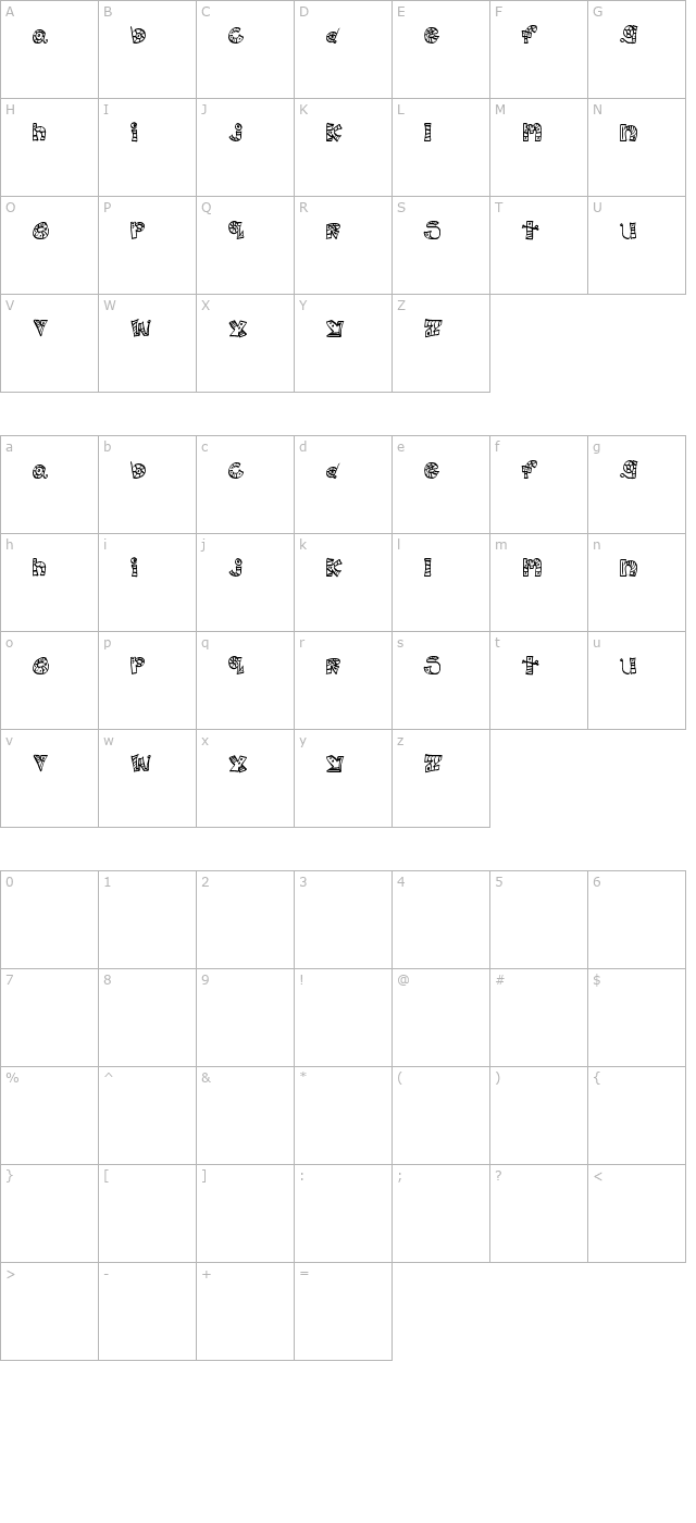 mtf-scribblie character map