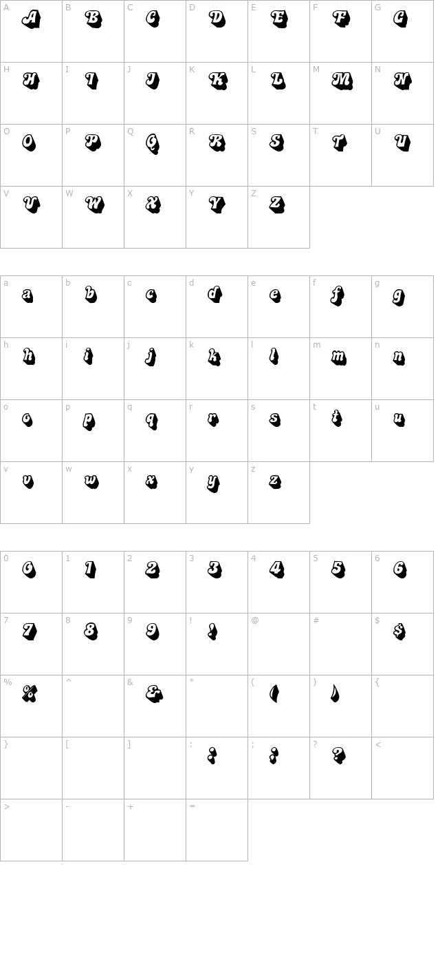 murdock-bold-italic character map