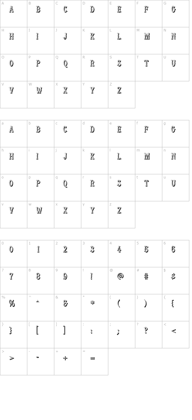 MuskitosCapsShadDown character map