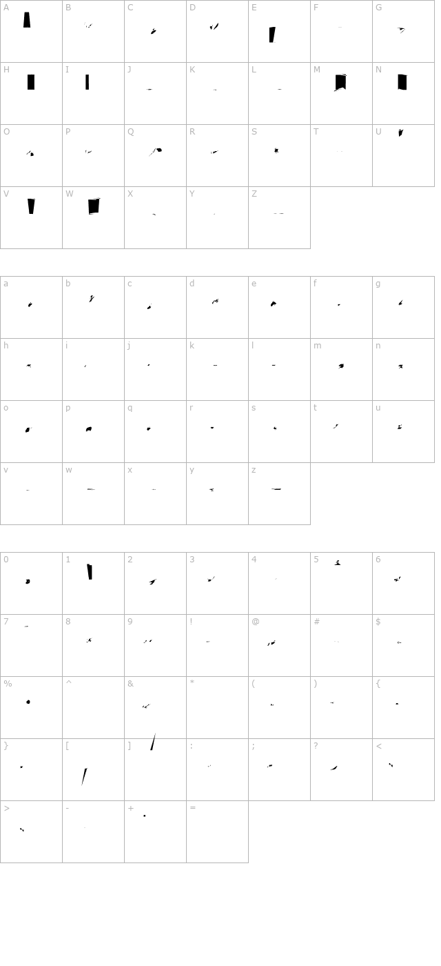 myriad-mm-italic character map