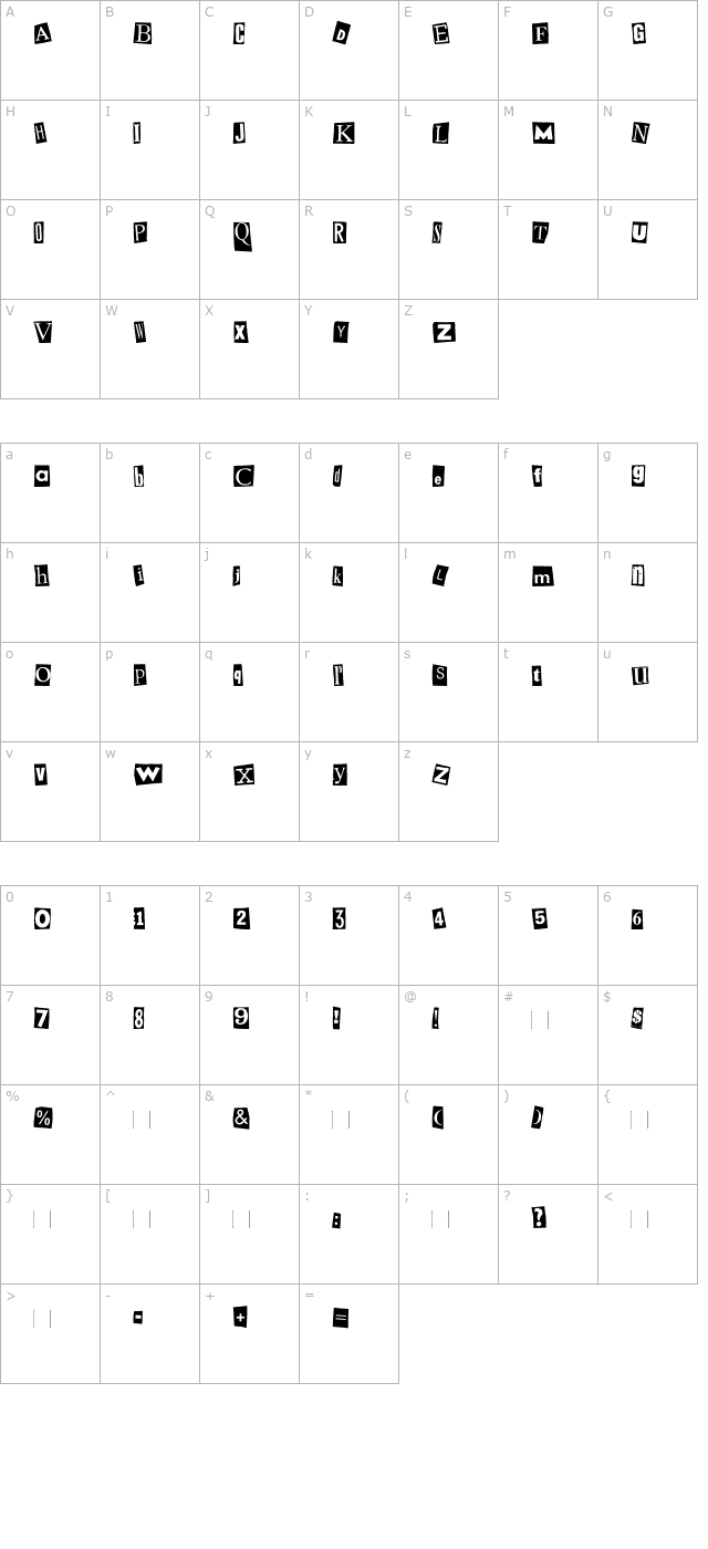 mystery-black character map