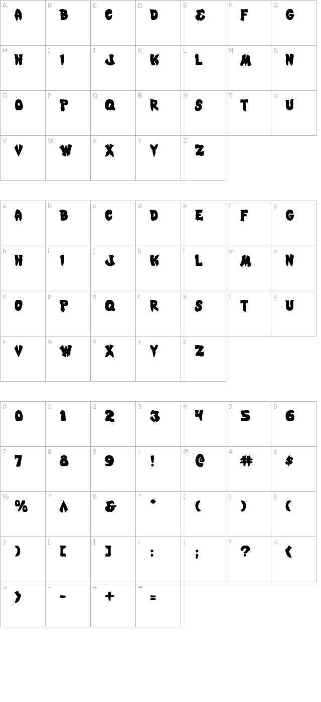 Mystic Singler character map