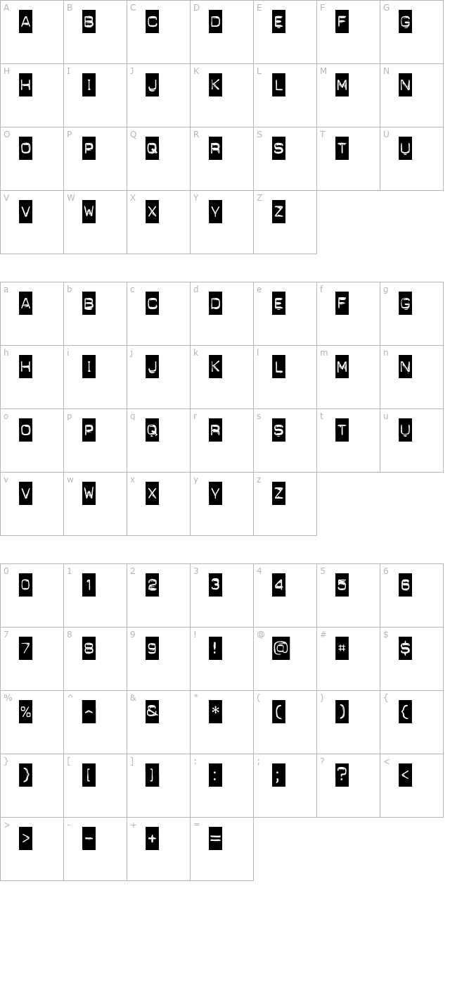 MyStuffSCapsSSK character map