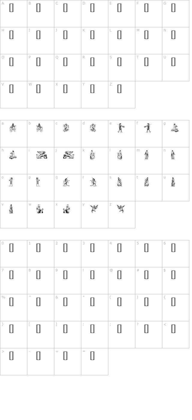 mythology-four character map