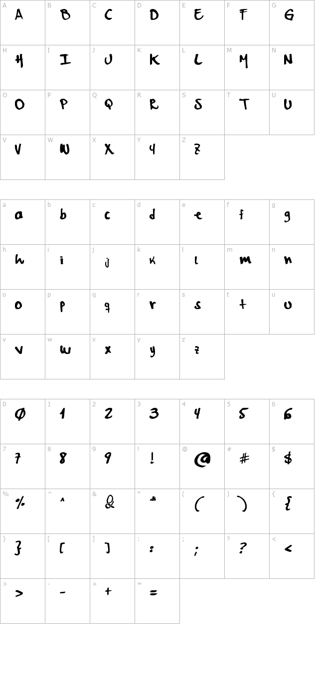 MyWord character map