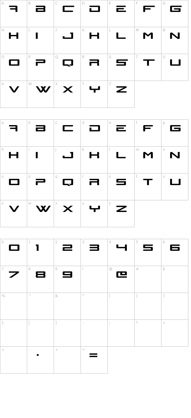 n-gage character map