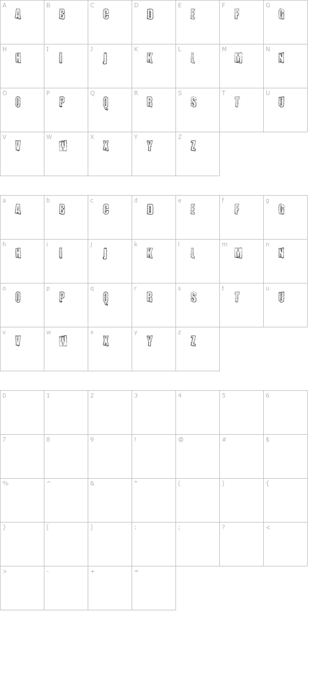 NAILED character map