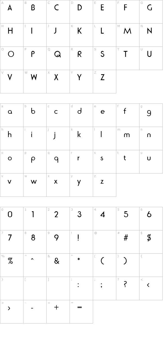 NaomiBecker character map