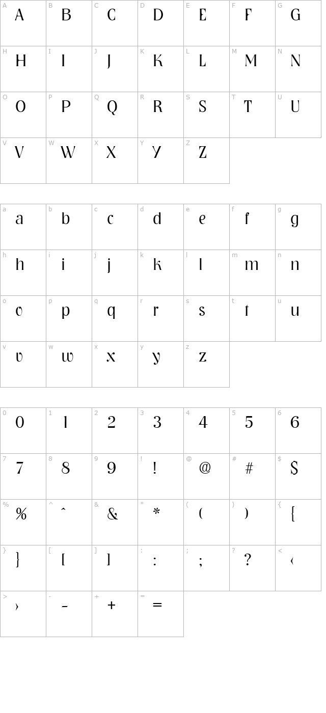 nashville-light character map