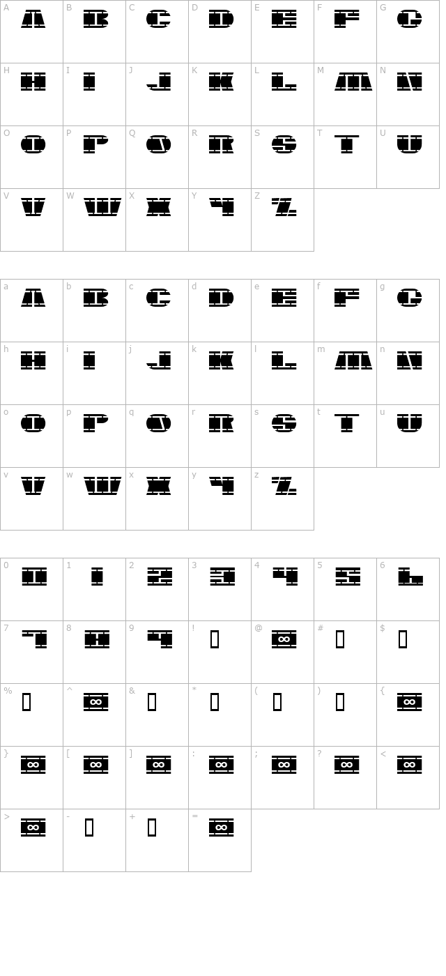 nasser character map