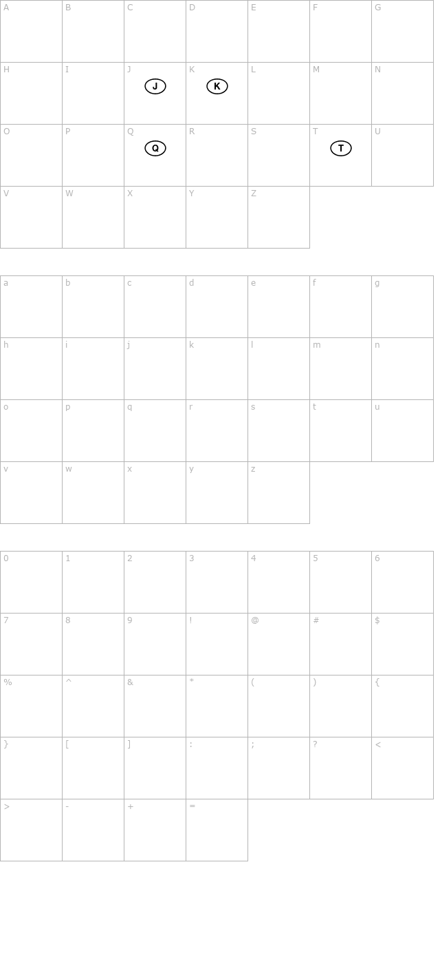 nationalcodes-asiaplus character map