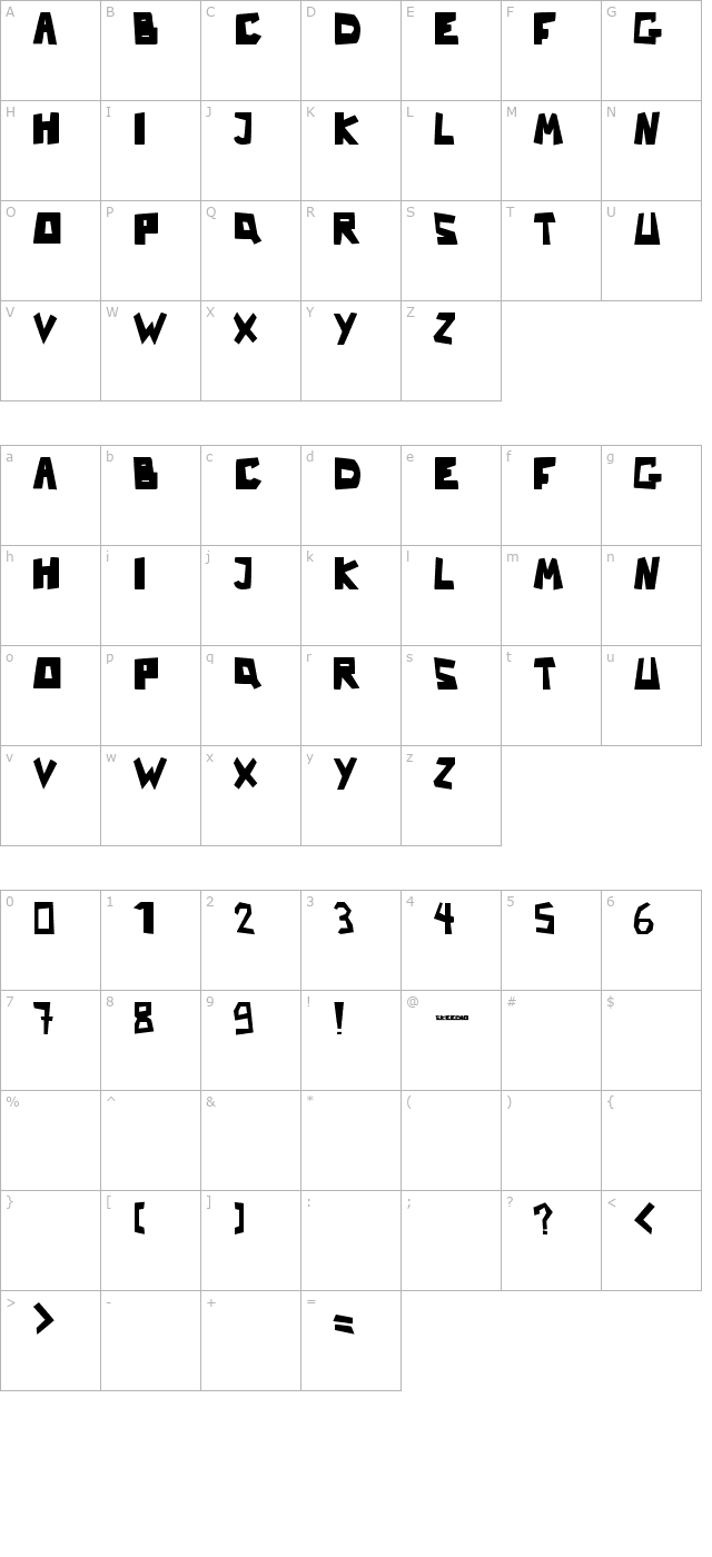 nb-strange character map