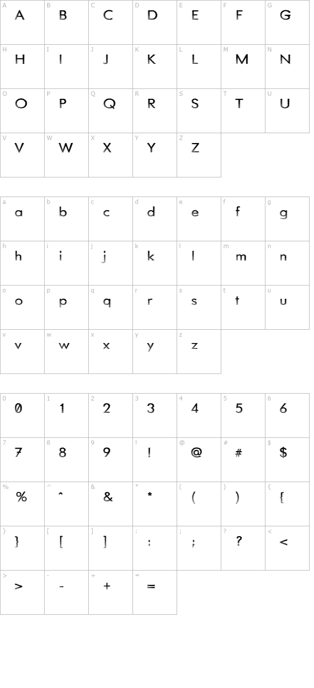 Need Glasses character map