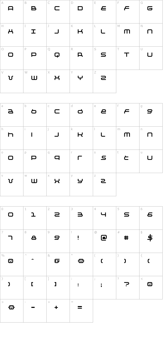 negative-12 character map