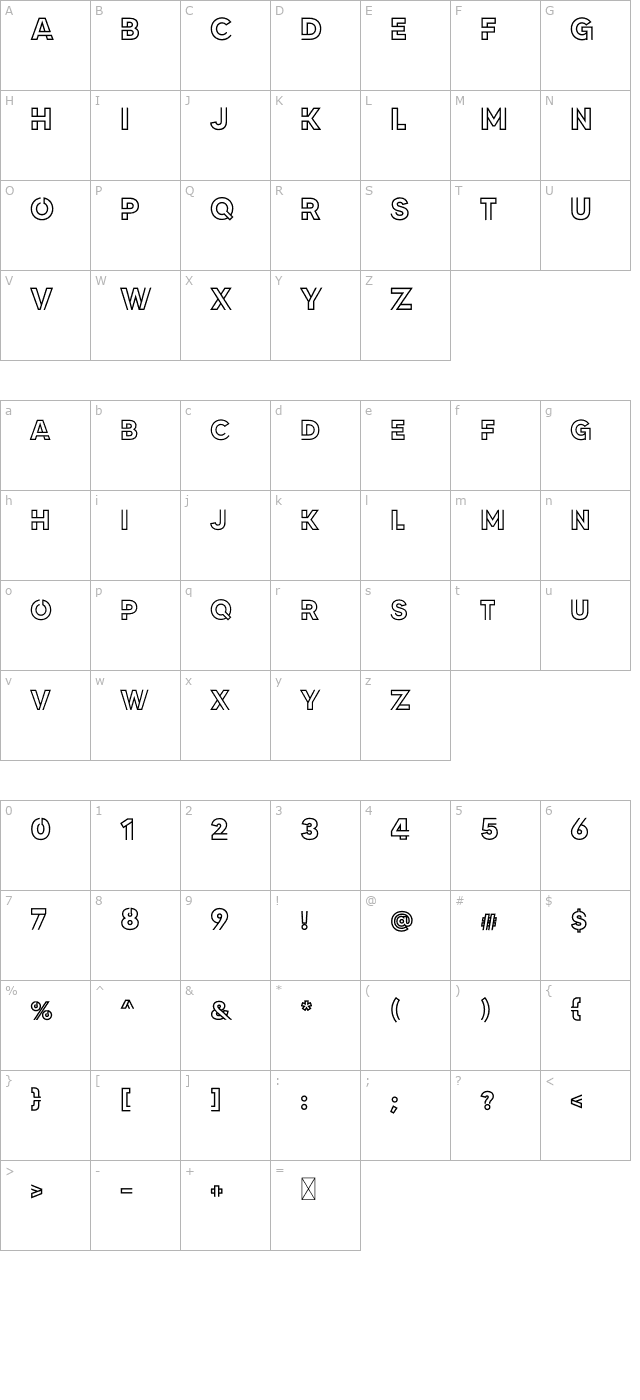 neon-led-light character map