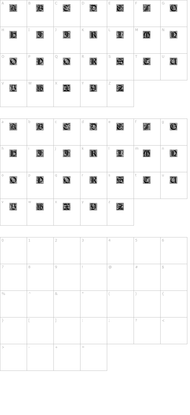 NeugotischeInitialen character map