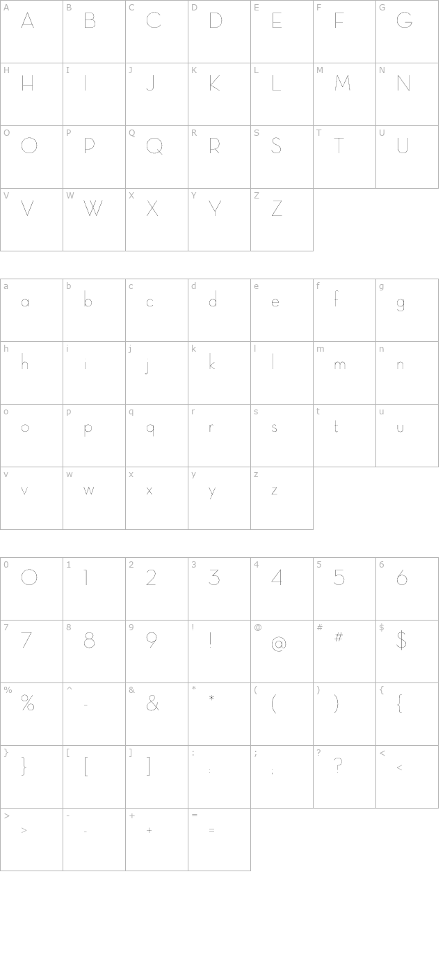 neutradisp-thinalt character map