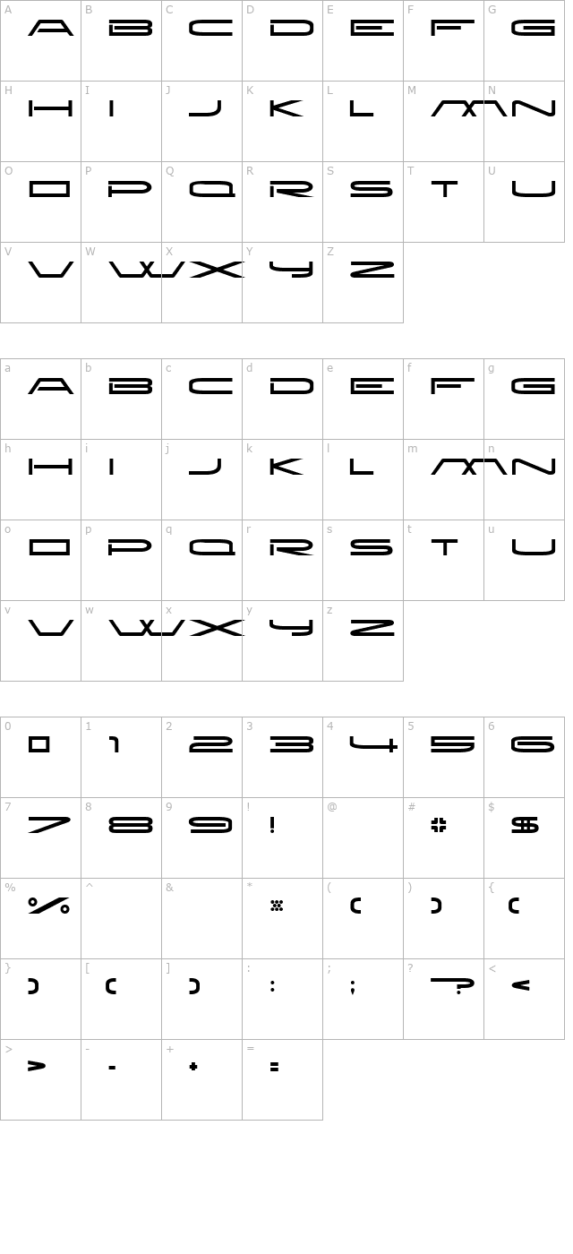 New Brilliant character map