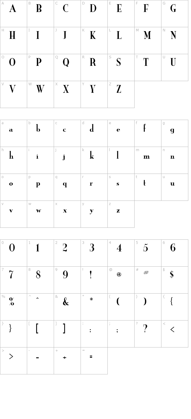 New Order character map