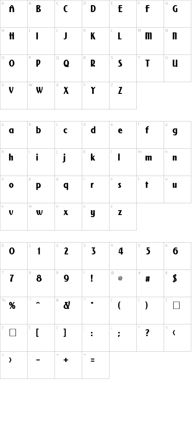 newforbd character map