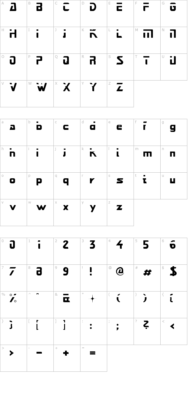 next-star character map