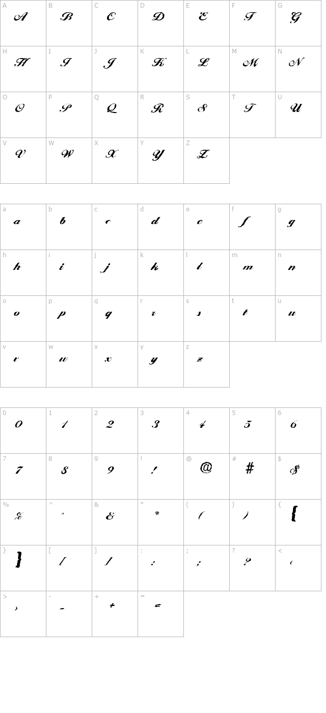 nicholasbeckerantique-heavy-regular character map