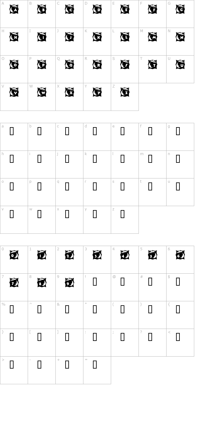 nighty-night character map