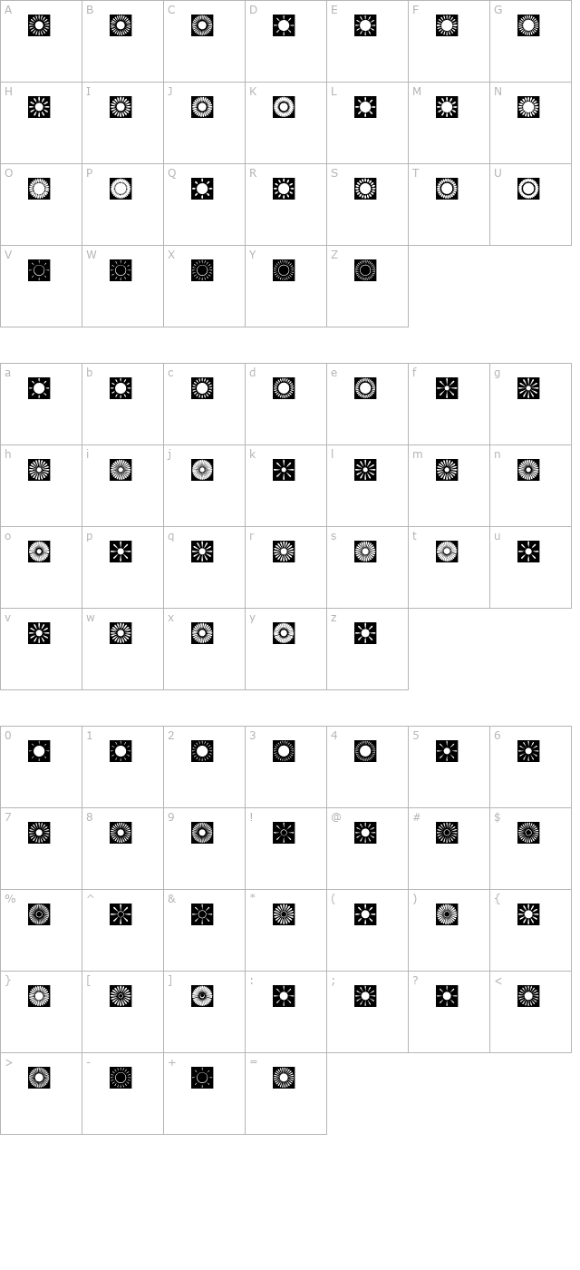 Nikkoo01 character map