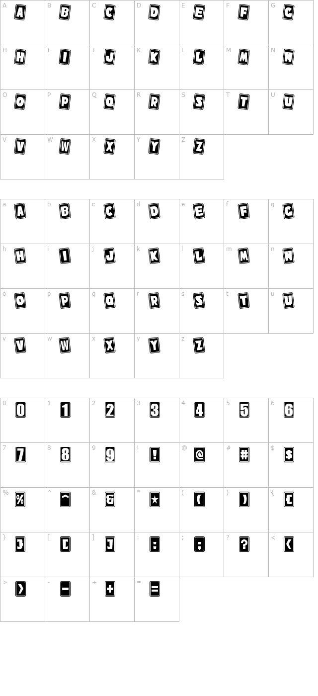 NiseSonicShuffle character map