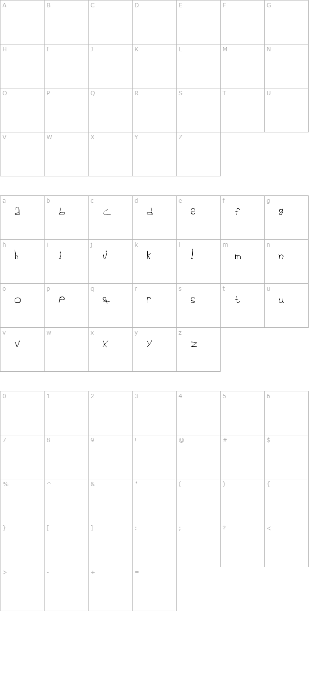 no-one character map