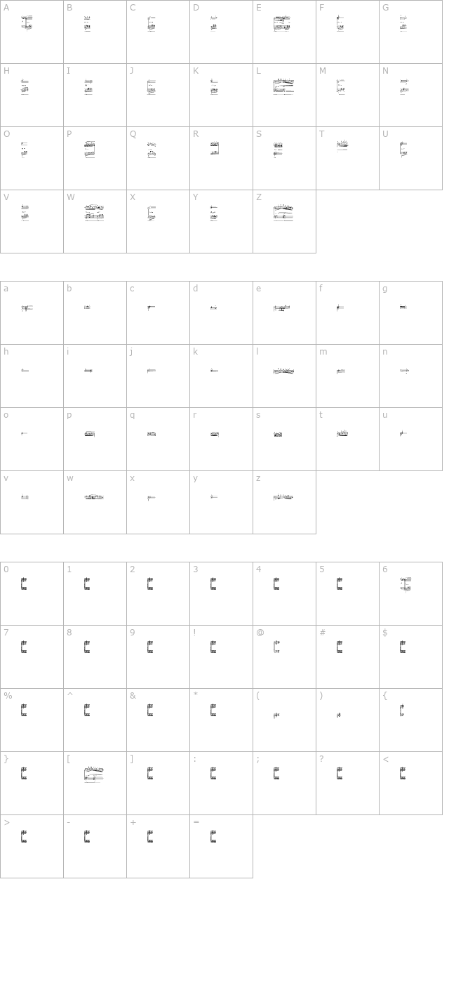 Nocturnal Experience character map