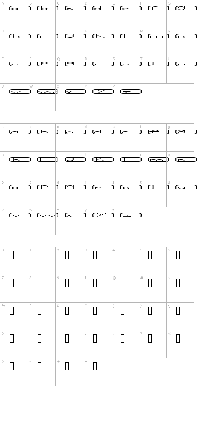 Noir 2 Wide character map