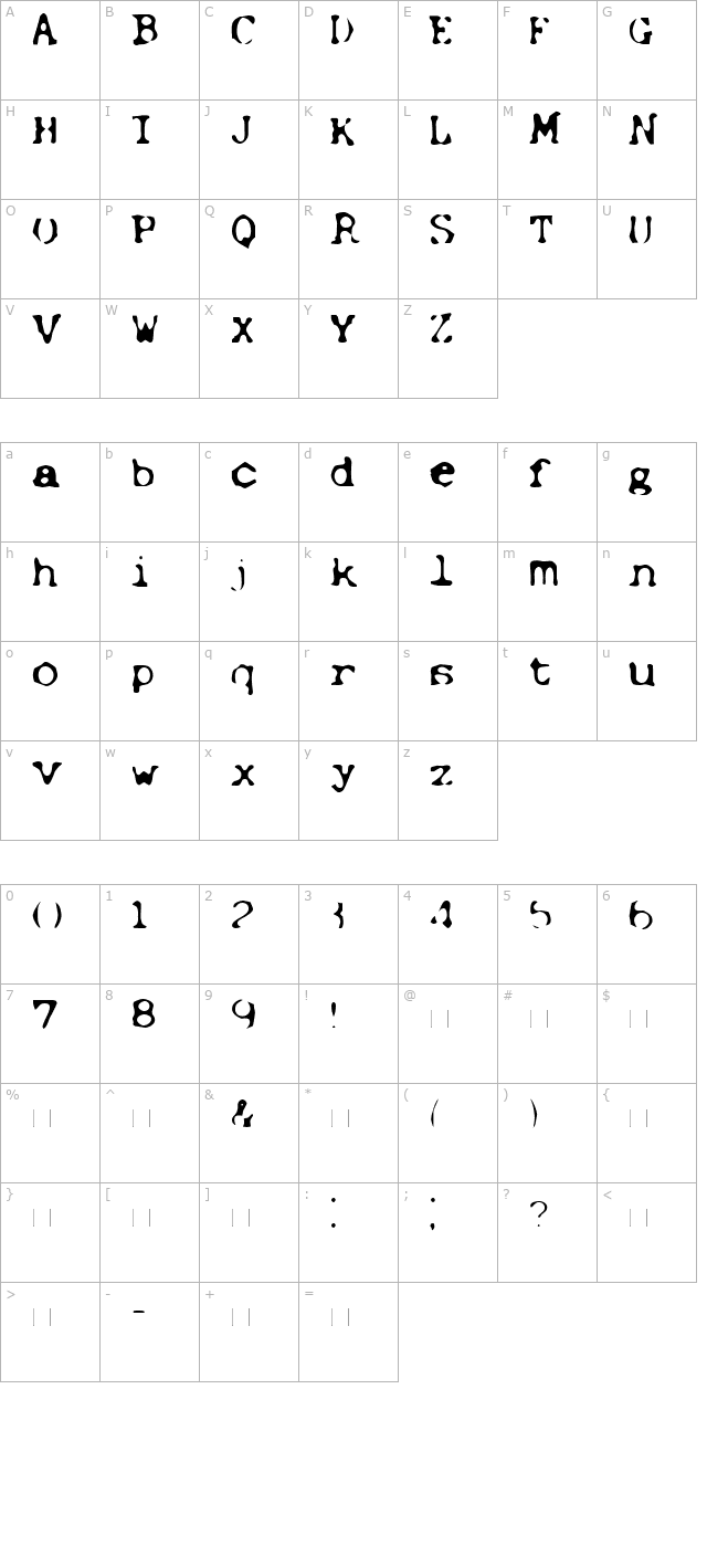 NonLinear-Solid character map